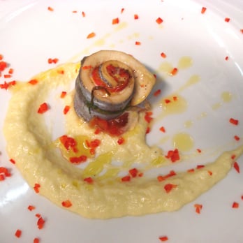Hostaria le Repubbliche Marinare - Turbante di pesce sciabola su mantecato di baccalà - Seafood Near Me - Pisa, PI Hostaria le Repubbliche Marinare - Turbante di pesce sciabola su mantecato di baccalà - Seafood Near Me - Pisa, PI