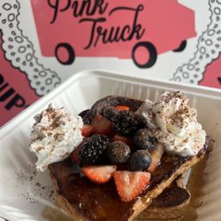 The Little Pink Truck - French toast offered on the brunch menu