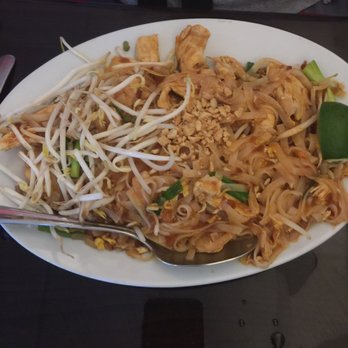 Nori Thai - Pad Thai. Half eaten before I got to the camera - Thai Near Me - St Pete Beach, Florida