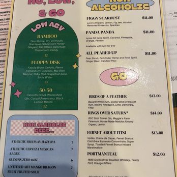 Golden West Cafe - Beverage menu (1/2025) - Cafes Near Me - Baltimore, Maryland