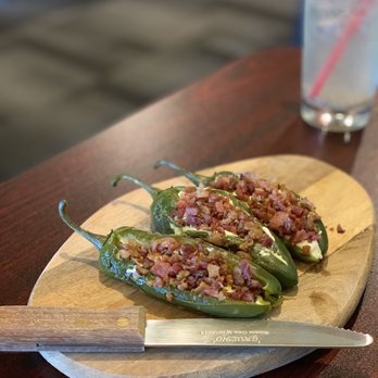 La Rioja Mexican Cuisine - jalapeños with cream cheese + bacon - Mexican Near Me - Auburn, Washington La Rioja Mexican Cuisine - jalapeños with cream cheese + bacon - Mexican Near Me - Auburn, Washington