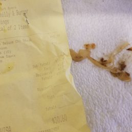 the receipt for the meal the receipt for the meal
