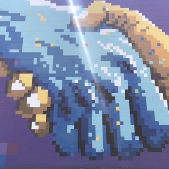 Pixelated Hands Mural - Public Art Near Me - Louisville, Kentucky Pixelated Hands Mural - Public Art Near Me - Louisville, Kentucky