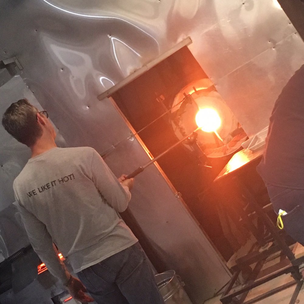 Glass blowing at Hot Sand Ap