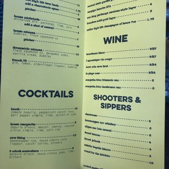 Milktooth - Alcohol menu - Breakfast & Brunch Near Me - Indianapolis, Indiana