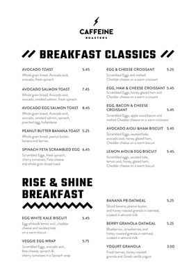 Menu photo 7 Caffeine Roasters Tampa, FL