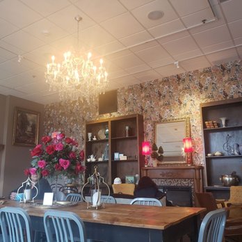 CoCo & Blu - One of the sitting areas with beautiful bright decor - Cocktail Bars Near Me - Arlington Heights, Illinois