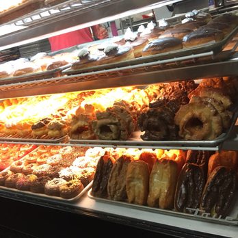 Mary's Donuts - Full selection was nice to see. Top:cream filled. Mid: French crullers, old fashioned, red velvet, decorated homer donuts, buttermilk bars - Donuts Near Me - Lakeside, California Mary's Donuts - Full selection was nice to see. Top:cream filled. Mid: French crullers, old fashioned, red velvet, decorated homer donuts, buttermilk bars - Donuts Near Me - Lakeside, California