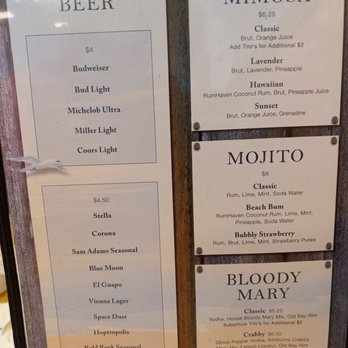 Surf Rider Bluewater - Drink menu - Seafood Near Me - Hampton, Virginia Surf Rider Bluewater - Drink menu - Seafood Near Me - Hampton, Virginia