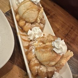 Churro Doughnut with cinnamon ice cream