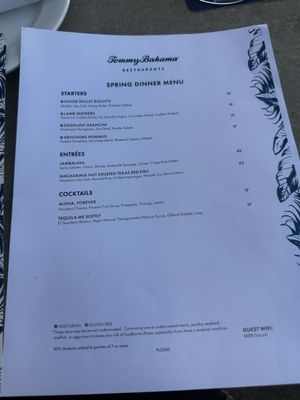 Menu photo 2 Tommy Bahama Plano, TX