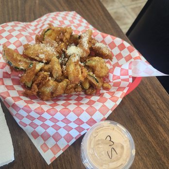 The Place To Go - Zucchini Bites with Southwest Sauce - American Near Me - Pahrump, Nevada The Place To Go - Zucchini Bites with Southwest Sauce - American Near Me - Pahrump, Nevada