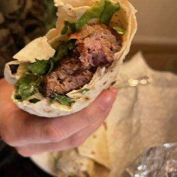 The Kabob Stand - Inside beef luleh wrap, everything on it - Mediterranean Near Me - Granada hills , California The Kabob Stand - Inside beef luleh wrap, everything on it - Mediterranean Near Me - Granada hills , California