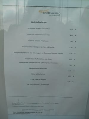 Menu photo 1 Kleinhuis' Gartenbistro Hamburg, HH