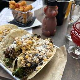 Fried Brussels sprouts tacos. Excellent!!!