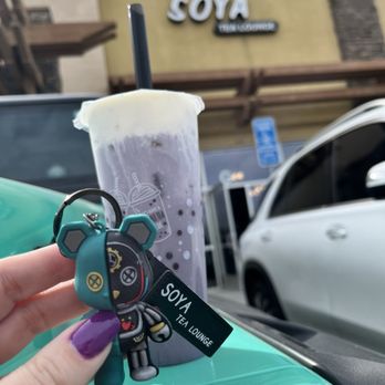 Soya Tea Lounge - Cute little grand opening day keychain - Bubble Tea Near Me - Los Banos, California