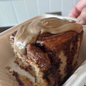 Excelsior Coffee - Cinnamon roll! 4 stars. Frosting is super creamy. A filling rich dessert. Fri afternoon 2021-08-27 - Coffee & Tea Near Me - San Francisco, California