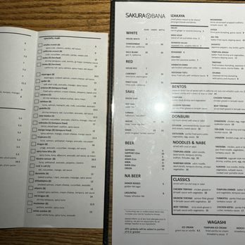 Sakura Bana - New menus. Sushi menu has a sashimi/nigiri page on the front as well. - Japanese Near Me - Omaha, Nebraska Sakura Bana - New menus. Sushi menu has a sashimi/nigiri page on the front as well. - Japanese Near Me - Omaha, Nebraska