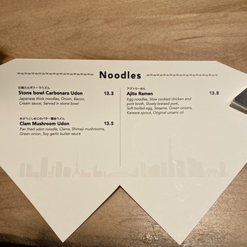 Ajito - Noodles Menu - Japanese Near Me - Calgary, Alberta