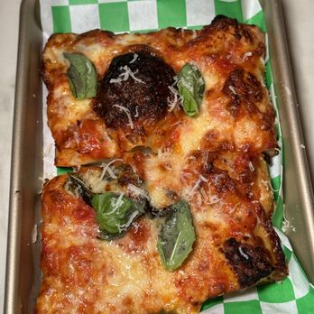 Bar Birba - two slices of pizza on a tray - Pizza Near Me - Brooklyn, New York Bar Birba - two slices of pizza on a tray - Pizza Near Me - Brooklyn, New York