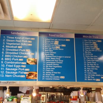 Saigon Deli - Menu.  So cheap.  I ordered 3 Bahn Mi lol. #1, 5, and 8. - Vietnamese Near Me - Seattle, Washington