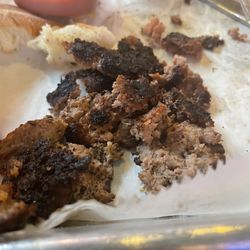 Side Street Bar & Grill - My burnt burger