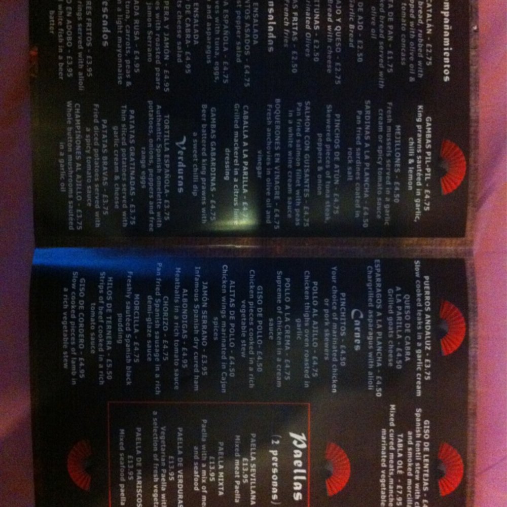 Casa Ole - Menu - Spanish Near Me - Glasgow, GLG