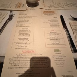 Dinner menu