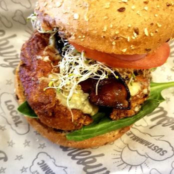 Bareburger - Astoria - The created "Build you're own Burger"..., that's advertised for $9.99 however easily jumps to $15.00 when you add just a few toppings. - Burgers Near Me - Astoria, New York Bareburger - Astoria - The created "Build you're own Burger"..., that's advertised for $9.99 however easily jumps to $15.00 when you add just a few toppings. - Burgers Near Me - Astoria, New York