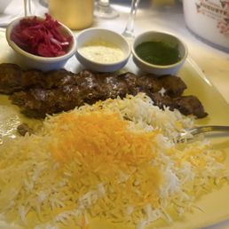 Ground Beef Koobideh with saffron rice - delicious Ground Beef Koobideh with saffron rice - delicious