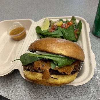 Brazuca Grill - Pulled pork sandwich with extra garlic sauce. - Brazilian Near Me - San Francisco, California
