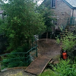 Talgarth Mill - The view of the back of the Mill and the Water Wheel area