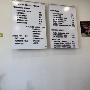 Ssum Coffee - Menu - Coffee & Tea Near Me - Anaheim, California