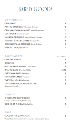 Menu photo 2 Little Heron Bakery Dallas, TX