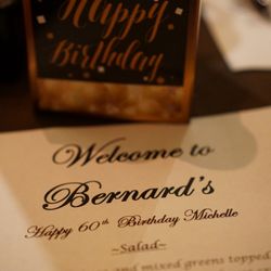 Bernard's Mediterranean Restaurant - Personalized menu