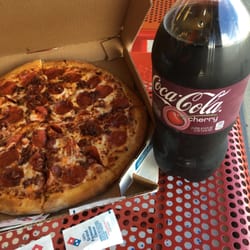 Domino's Pizza - Pepperoni and bacon pizza!