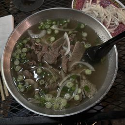 Ribeye and brisket pho while