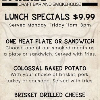Barrel & Bones - Lunch menu - Barbeque Near Me - Carrollton, Texas