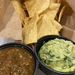 Maya Burrito - Made in house chips and medium salsa and guacamole.