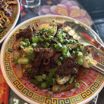 Fortunate Son - Scallion Stir-Fried Beef (Ribeye stir-fried with ginger, garlic, scallions, and dried chili in a savory-sweet soy & shaoxing wine glaze) - Chinese Near Me - San Diego, California