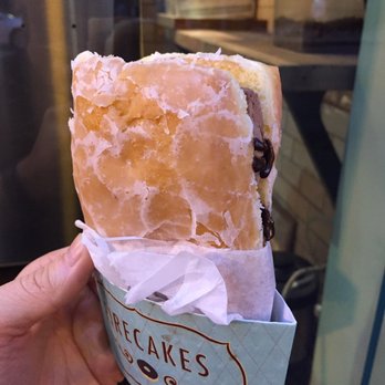 Firecakes Donuts - Ice Cream Donut Sandwich (glazed with chocolate ice cream) - Bakeries Near Me - Chicago, Illinois