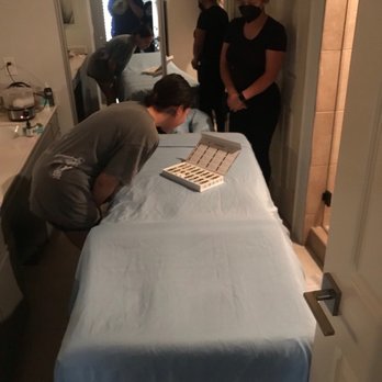 Mobile Spa Pros2Go - Lupe waiting patiently as our bday girl selects her yummy oils - Massage Therapy Near Me Mobile Spa Pros2Go - Lupe waiting patiently as our bday girl selects her yummy oils - Massage Therapy Near Me