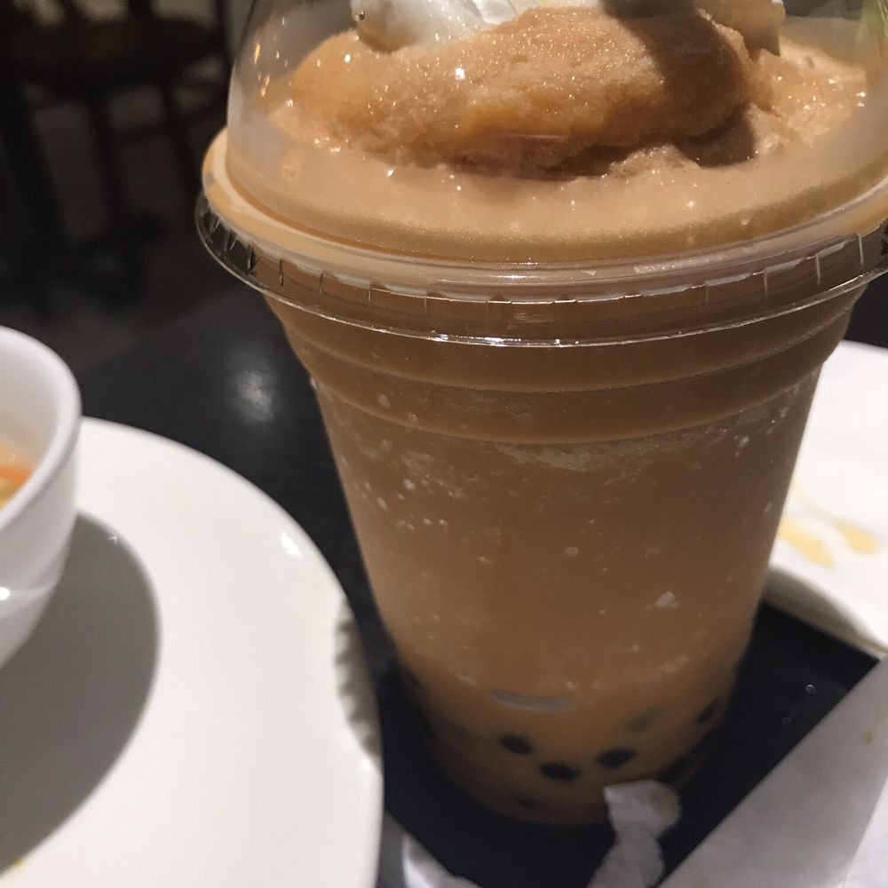 Pho Saigon Bay - Thai Tea shake with Boba. So yummy #28 I believe. - Vietnamese Near Me - Stockton, California Pho Saigon Bay - Thai Tea shake with Boba. So yummy #28 I believe. - Vietnamese Near Me - Stockton, California