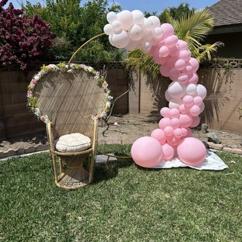 XLNT Party Rentals - Beautiful balloon arch, and peacock chair! - Party Equipment Rentals Near Me