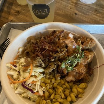 Graze 1910 - Crispy Chicken Bowl - Breakfast & Brunch Near Me - Tampa, Florida Graze 1910 - Crispy Chicken Bowl - Breakfast & Brunch Near Me - Tampa, Florida