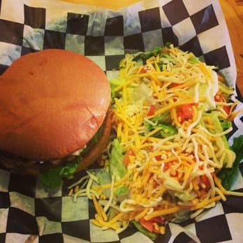 Tailgater's Burger Company - Swiss burger and salad - Burgers Near Me - Hope, Arkansas Tailgater's Burger Company - Swiss burger and salad - Burgers Near Me - Hope, Arkansas