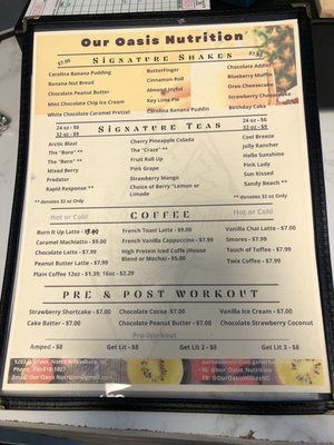 Menu photo 2 Our Oasis Nutrition Wilkesboro, NC Menu photo 2 Our Oasis Nutrition Wilkesboro, NC