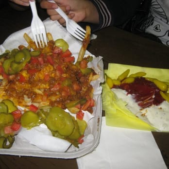 The Hat - Chili Cheese Fries w/ Tomatoes & Pickles - Sandwiches Near Me - Alhambra, California The Hat - Chili Cheese Fries w/ Tomatoes & Pickles - Sandwiches Near Me - Alhambra, California