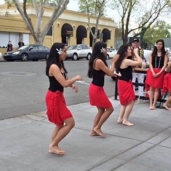 Davis City Offices - 03.20.16  UC Davis students perform Hawaiian dance during our Yelp's Aloha Poke Party @ Zuma Poke & Lush Ice on 3rd St - Town Hall Near Me - Davis, California