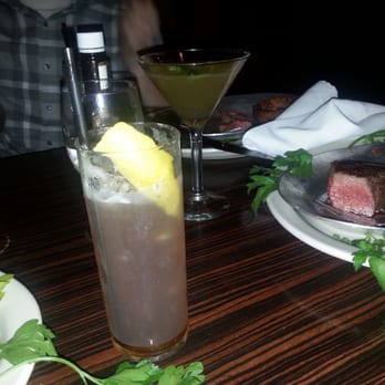 Tornado Steak House - My strawberry cucumber drink. Name: Forgot. Still amazing. Check out that perfectly cooked steak. YUM - Steakhouses Near Me - Madison, Wisconsin